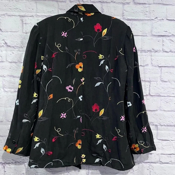 Edward Floral Embroidered Full Zip Jacket Size 8 - Picture 2 of 11